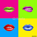Pop art ajkak.Lips háttér. vászonkép, poszter vagy falikép