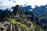 Machu Picchu, az ősi Inka város Andoknál, Peru vászonkép, poszter vagy falikép