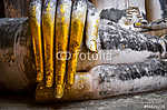 Részlet a szép arany kéz Buddha, Sukhothai, Thaiföld vászonkép, poszter vagy falikép