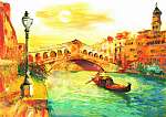 Velence-i híd, Olaszország (olajfestmény reprodukció) vászonkép, poszter vagy falikép