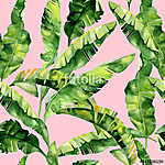trópusi banán levelek vászonkép, poszter vagy falikép
