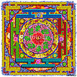 Isolated floral Buddha's square mandala vászonkép, poszter vagy falikép