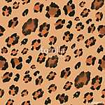 Leopard spots. Watercolor seamless pattern 10. Animal fur vászonkép, poszter vagy falikép