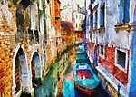 Színek Velencében vászonkép, poszter vagy falikép