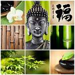 buddha bambusz zen vászonkép, poszter vagy falikép