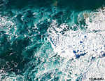 beautiful natural abstract background, turquoise water and waves vászonkép, poszter vagy falikép
