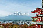 Mt. Fuji a bukás színeivel Japánban. vászonkép, poszter vagy falikép