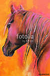 Ló rózsaszín és narancssárga stílusban vászonkép, poszter vagy falikép