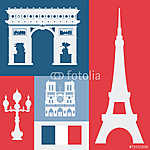 Paris design, vektoros illusztráció. vászonkép, poszter vagy falikép