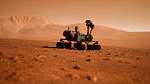Curiosity Rover a Marson (3D rendering) vászonkép, poszter vagy falikép