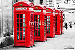 Telefonos fülkék Londonban a Color-Key módszerrel vászonkép, poszter vagy falikép