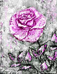 Rózsa (olajfestmény reprodukció) vászonkép, poszter vagy falikép