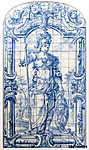 Old wall tiles azulejos. vászonkép, poszter vagy falikép