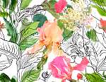 Trópusi virágminták vászonkép, poszter vagy falikép