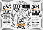 Beer menu restaurant, drink template. vászonkép, poszter vagy falikép