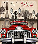 Paris retro poster vászonkép, poszter vagy falikép