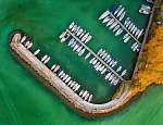 Balatoni kikötő, drónfotó vászonkép, poszter vagy falikép