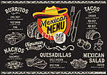 Mexican menu restaurant, food template. vászonkép, poszter vagy falikép