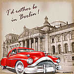 Berlin vintage poster. vászonkép, poszter vagy falikép