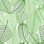 Green leaves seamless pattern background vászonkép, poszter vagy falikép