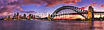 Sydney CBD Milsons bal pálya panorámája vászonkép, poszter vagy falikép