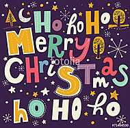 Ho-ho-ho Merry Christmas vászonkép, poszter vagy falikép