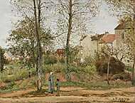 Ház Bougival-ban, ősszel vászonkép, poszter vagy falikép