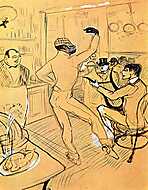 Néger tánc Achille bárjában vászonkép, poszter vagy falikép