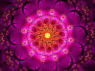 Purple oriental fractal vászonkép, poszter vagy falikép