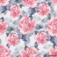Floral seamless pattern 5. Watercolor background with beautiful vászonkép, poszter vagy falikép