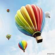 Hőlégballonok alulnézetből vászonkép, poszter vagy falikép