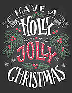 Legyen egy mohó vidám karácsony. Vintage kézírás a blackboa vászonkép, poszter vagy falikép