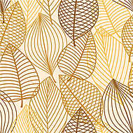 Yellow and brown leaves seamless pattern vászonkép, poszter vagy falikép