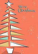 Színes karácsonyi grafika 2. (karácsonyfa) vászonkép, poszter vagy falikép