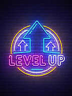Level up 2 (neon series) vászonkép, poszter vagy falikép