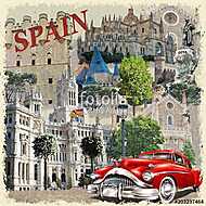 Spain vintage poster. vászonkép, poszter vagy falikép