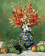 Virágok és gyümölcsök csendélet (színverzió 1) vászonkép, poszter vagy falikép