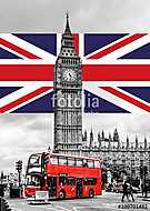 The Big Ben, Double Decker, Union Jack vászonkép, poszter vagy falikép