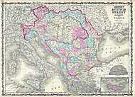 Régi térkép: Osztrák-Magyar Monarchia, Törökország és Görögorszá vászonkép, poszter vagy falikép