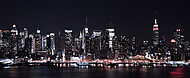 New York éjszakai városkép vászonkép, poszter vagy falikép