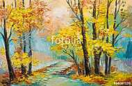 Őszi erdő fái (olajfestmény reprodukció) vászonkép, poszter vagy falikép