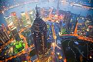 Shanghai felhőkarcolói vászonkép, poszter vagy falikép