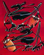 Afrikai zene 001 - Digital Art vászonkép, poszter vagy falikép