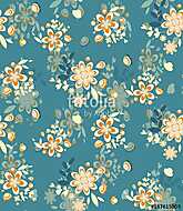 Seamless spring floral pattern vászonkép, poszter vagy falikép