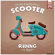 Vintage Scooter retro plakát vászonkép, poszter vagy falikép