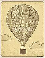 Hőlégballon rajz vászonkép, poszter vagy falikép