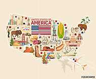 Üdvözöljük az USA-ban. Amerikai Egyesült Államok poszter. Vektor vászonkép, poszter vagy falikép