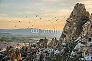 A hőlégballon fesztivál hajnala Cappadocia vászonkép, poszter vagy falikép