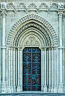 Mátyás templom díszes kapuja vászonkép, poszter vagy falikép