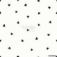 Hand Drawn Hearts Pattern vászonkép, poszter vagy falikép